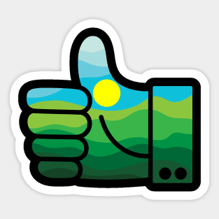 Nature Thumbs Up Sticker